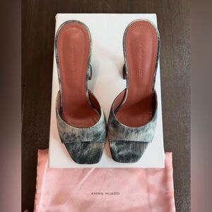 Amina Muaddi Lupita Slipper Heeled Sandals